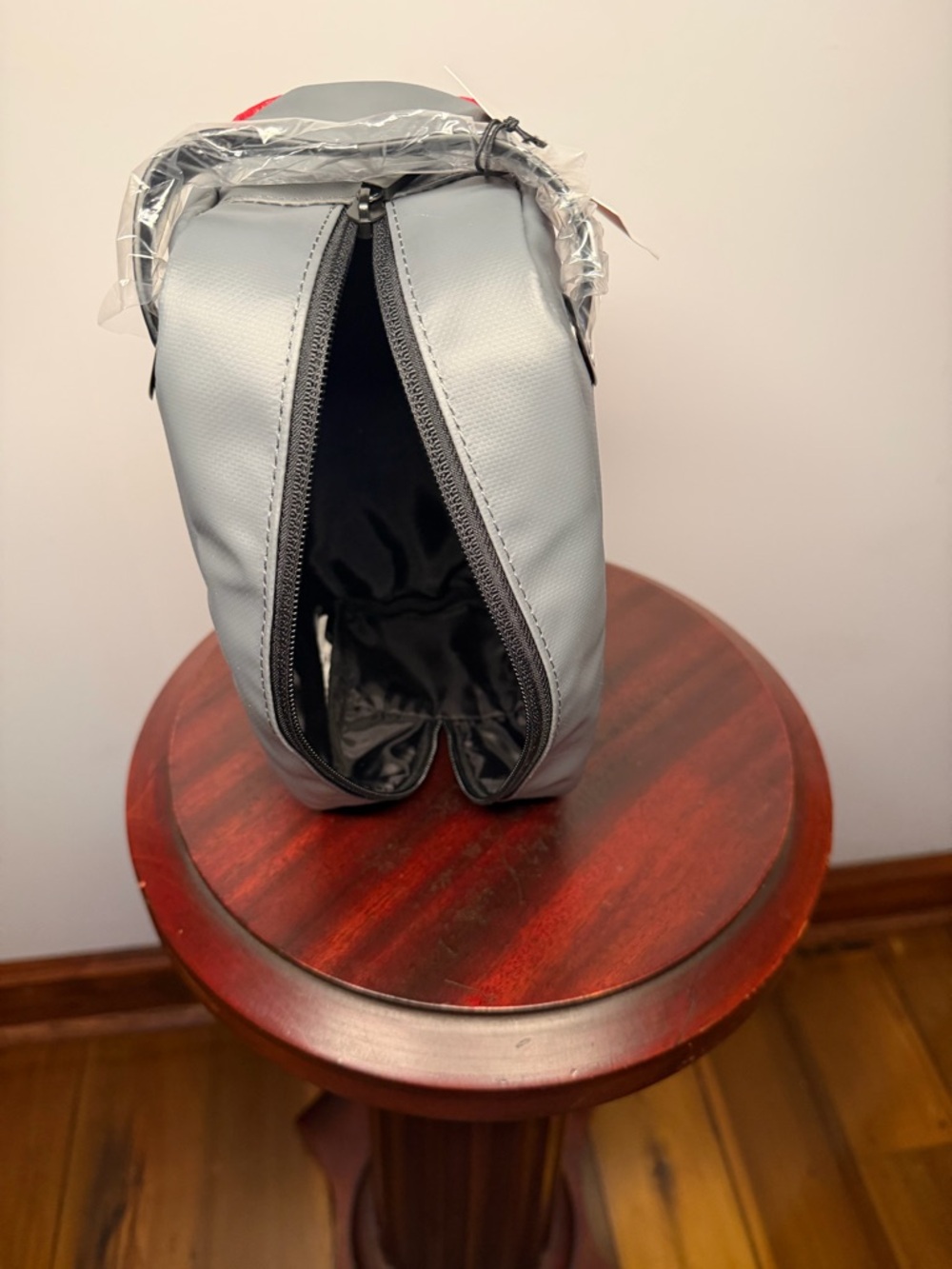 GUESS Gray and Red Men's Toiletry Bag - Picture 10 of 11